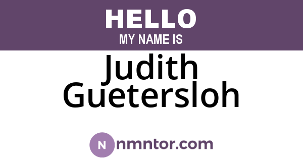 Judith Guetersloh