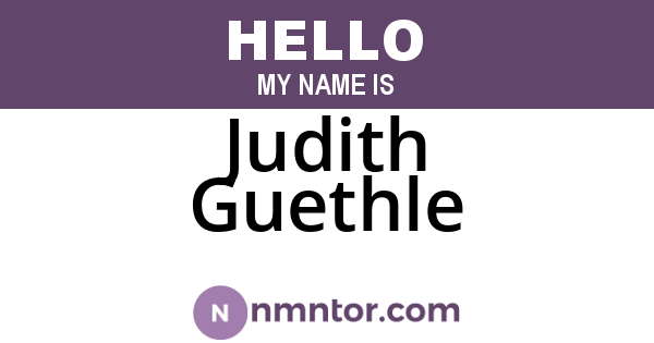 Judith Guethle