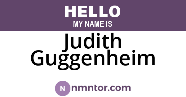 Judith Guggenheim