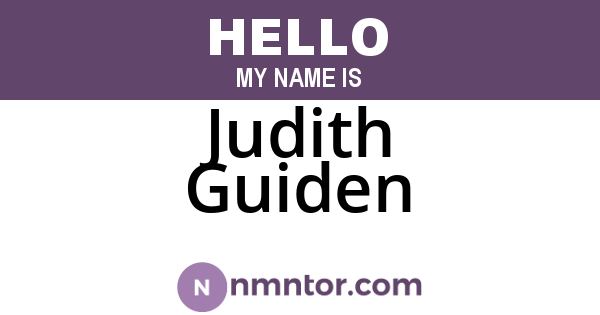 Judith Guiden