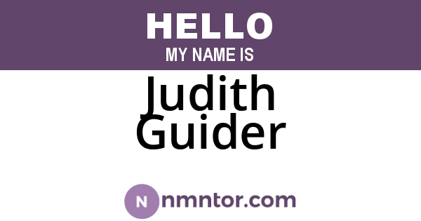 Judith Guider