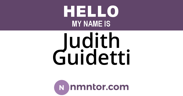 Judith Guidetti
