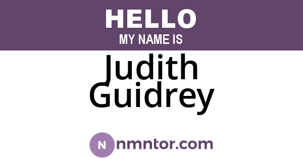 Judith Guidrey