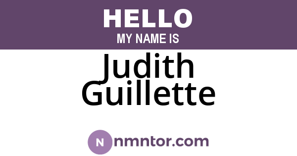 Judith Guillette