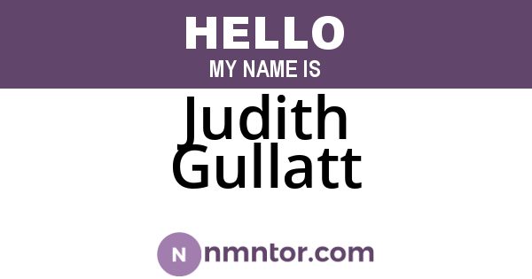 Judith Gullatt