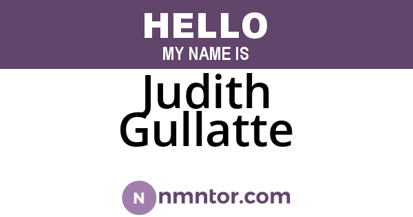 Judith Gullatte