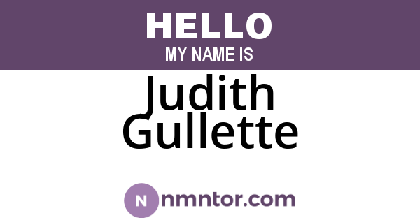 Judith Gullette
