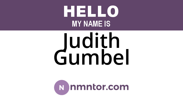 Judith Gumbel