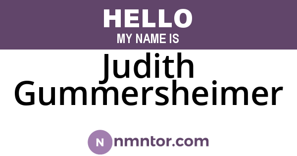 Judith Gummersheimer