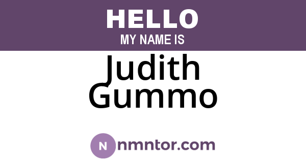 Judith Gummo