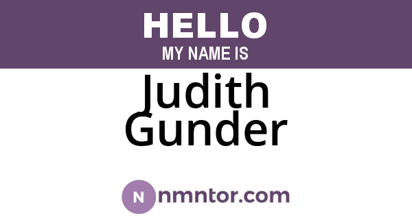 Judith Gunder