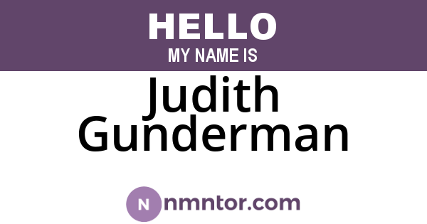 Judith Gunderman