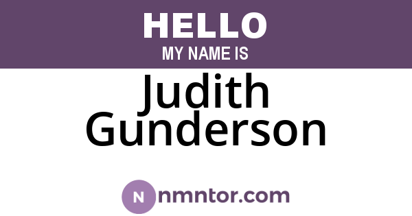 Judith Gunderson