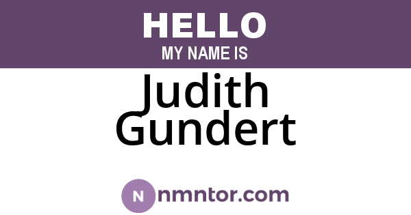 Judith Gundert