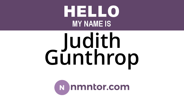 Judith Gunthrop