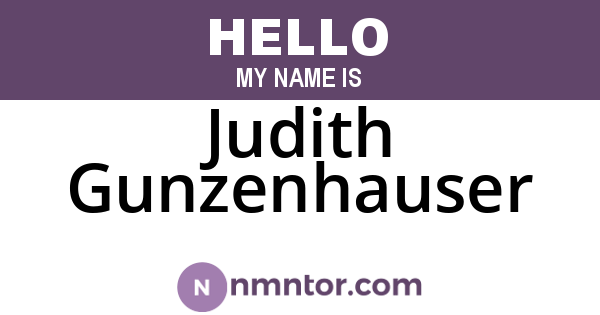 Judith Gunzenhauser