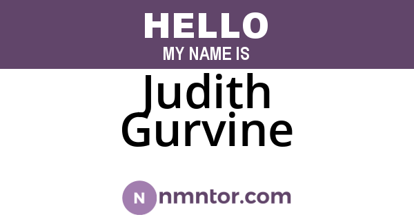 Judith Gurvine