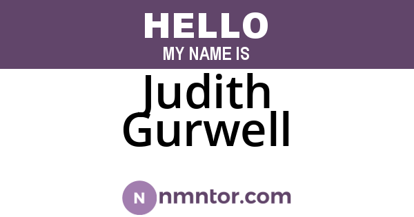Judith Gurwell