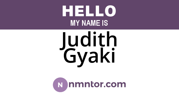 Judith Gyaki