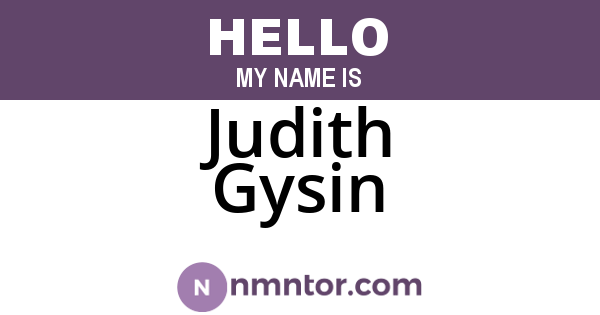 Judith Gysin