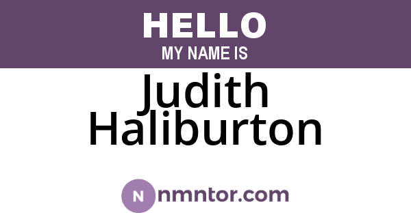 Judith Haliburton