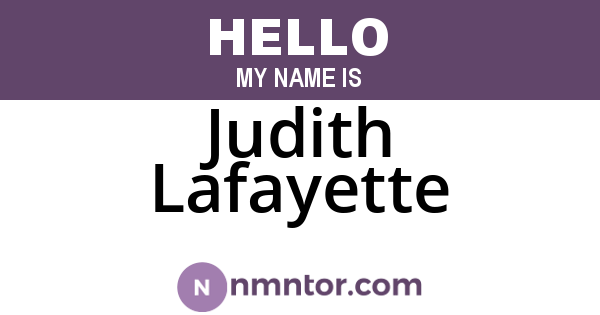 Judith Lafayette