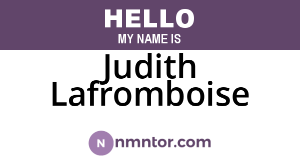 Judith Lafromboise