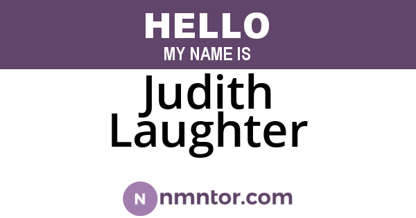 Judith Laughter