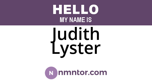 Judith Lyster