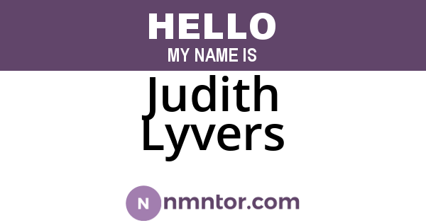 Judith Lyvers