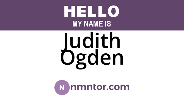 Judith Ogden