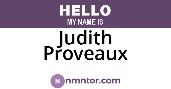 Judith Proveaux