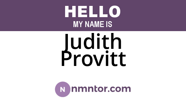 Judith Provitt
