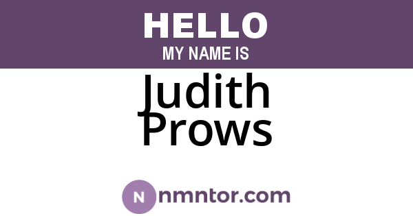 Judith Prows