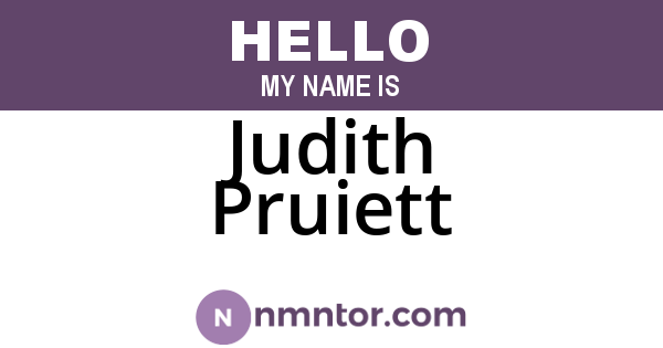 Judith Pruiett
