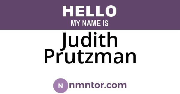 Judith Prutzman