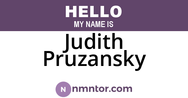 Judith Pruzansky