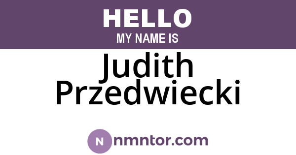 Judith Przedwiecki
