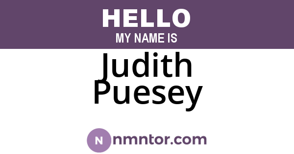 Judith Puesey