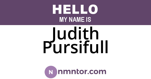 Judith Pursifull