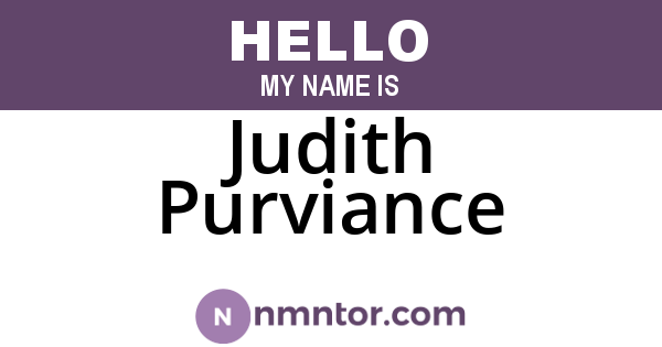 Judith Purviance