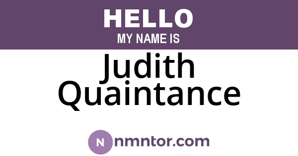 Judith Quaintance