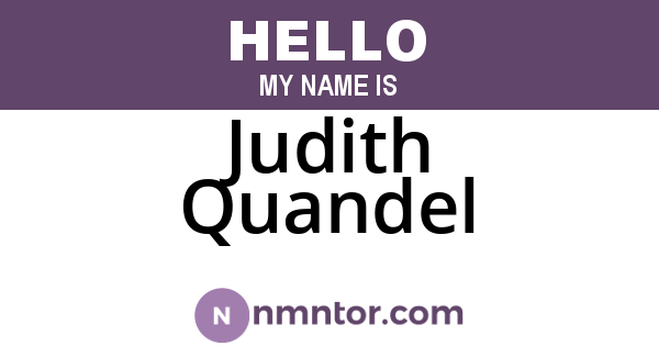 Judith Quandel