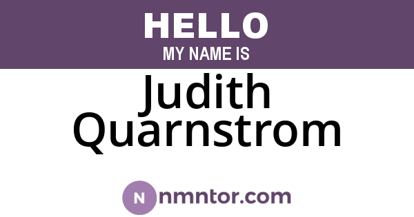 Judith Quarnstrom