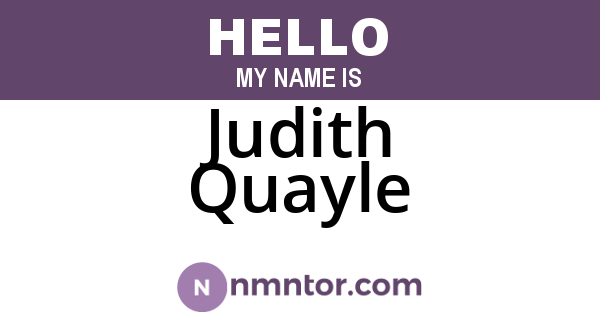 Judith Quayle