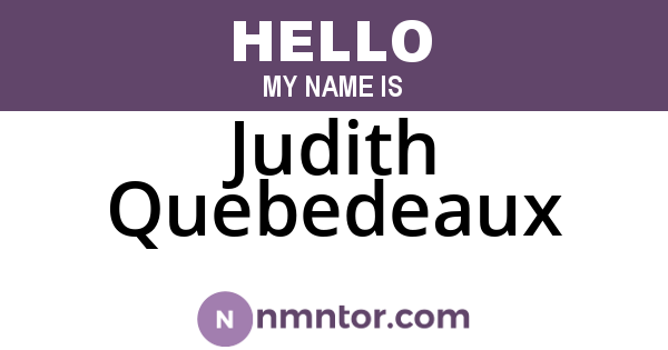 Judith Quebedeaux