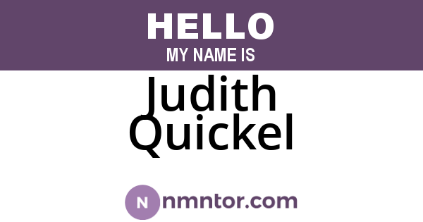 Judith Quickel