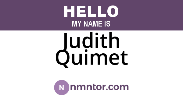 Judith Quimet