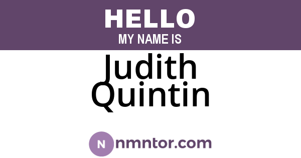 Judith Quintin