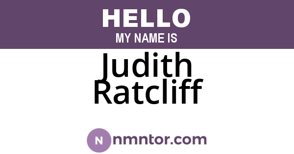 Judith Ratcliff